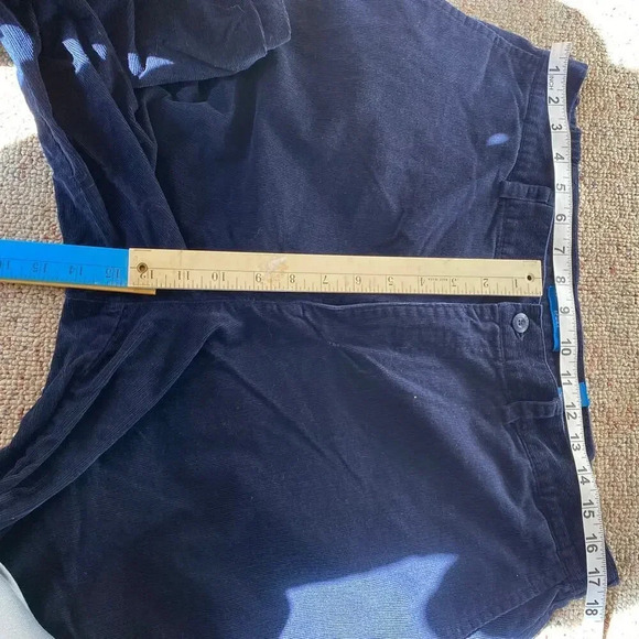 Karen Scott Cotton Corduroy Cozy Casual Dark Blue Pants Women Plus Size 18 Pocke - Picture 2 of 8